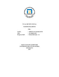 Berikut contoh review jurnal yang bisa anda pelajari untuk mengerjakan tugas anda:,sumut,ragam,yogyakarta. Doc Tugas Review Jurnal Matematika Bisnis Adhitya Nugrahanto Academia Edu