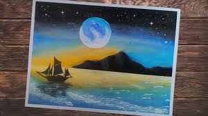 Modern abstrak tangan dicat gambar lukisan minyak pemandangan laut perahu layar untuk dekorasi ruang tamu kamar tidur, rp376.800. Menggambar Pemandangan Gunung Dan Laut Content