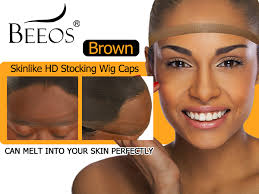 BEEOS Dark Brown Skinlike HD Wig Cap for Women, 24 Pieces Invisible  Ultra-thin Stretchy Stocking Caps for Lace Front Wigs : Amazon.co.uk: Beauty