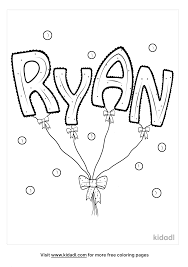 Ryan red titan coloring pages super kins author. Ryan Name Balloons Coloring Pages Free Names Coloring Pages Kidadl