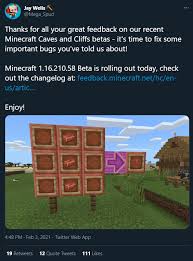 Along with stony peaks, mojang has brought many new 1.18 features such as cloud . Minecraft Pocket Edition Bedrock 1 16 210 58 Caves Cliffs Beta Released Mcbedrock Com