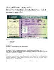 This will give you a quick insight into filing the money order accurately. How To Fill Out A Money Order Docx How To Fill Out A Money Order Https Www Bankrate Com Banking How To Fillout A Money Order By Mitch Strohm Mitch Course Hero