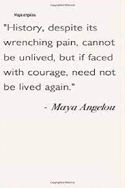 Maya Angelou Lined Notebook Journal History Despite Its Wrenching Pain Cannot Be Unlived But If Faced With Courage Need Not Be Lived Again Positivity Notebook Gift Jane Alice 9798640529852 Amazon Com Books