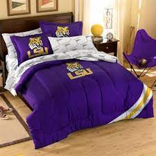 Lsu Tigers 7 Piece Full Size Bedding Set Bed In A Bag Bedding Sets Bed