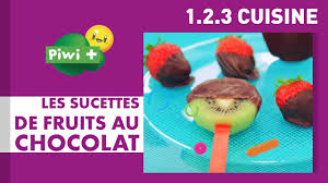 123 Cuisine Recette Des Sucettes De Fruits Au Chocolat Pour Cuisiner Avec Les Enfants Avec Piwi Youtube