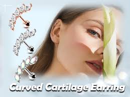 Amazon.com: Melighting Helix Earrings 16G Helix Piercing Clear CZ Curved  Vine Upper Ear Surgical Steel 316L Cartilage Earrings Tragus Piercing  Earrings Studs Women Body Piercing Jewelry : Clothing, Shoes & Jewelry