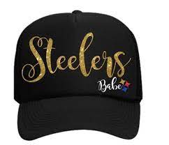 Support Your Team Steelers Babe Trucker Hat Trucker Hat Hats Black Trucker Hat