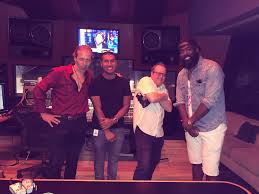 Our very own VP of Production, Carl Peel #swag and Music Director, Producer  Lucas Spry Lucas Spry having fun in the studio with our top composers  360onmusic and Alex Hitchens ! 🎼🙌🏼😂 #