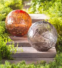 Murano multi coloured glass basket posy vase hand blown 19cm / 11 tall. Lighted Solar Glass Orb Amber Vivaterra