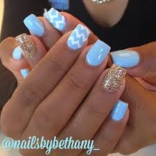 The kind of nails will not distract too much attention from your dress, but it as much as there are ridiculously grand nail art styles, simple can also still be beautiful. Autenticash1105 Nails Blue Gel Nails Blue Nails