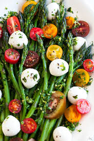 Asparagus Caprese Salad With Basil Gremolata Aberdeen S Kitchen