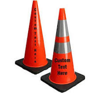 Custom Safety Cones, Stenciled Traffic Cones | Emedco
