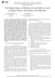 The period of time just before a project has to be. Pdf Non Equivalence At Word Level And Above Level In Harry Potter The Order Of The Phoenix
