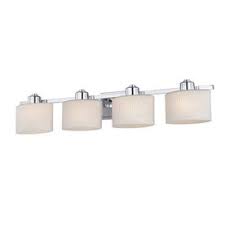 Explore bathroom vanity lights in styles ranging from modern to rustic to this fixture can be installed with lights facing upward or downward as desired. Shop Allen Roth 4 Light Grayson Polished Chrome Bathroom Vanity Light At Lowe S Vanity Lighting Chrome Bathroom Bathroom Vanity Lighting