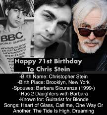 January 5: Happy 71st Birthday to Chris Stein #chrisstein #musician  #blondie #bornonthisday #happybirthday #JanuaryBirthdays #January  #Biography ◼️I can't fit all their songs