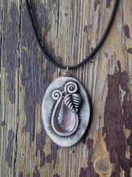 Reserved For Mana Amare White Polymer Clay Oval Pendant Etsy Polymer Clay Jewelry Polymer Clay Clay Jewelry
