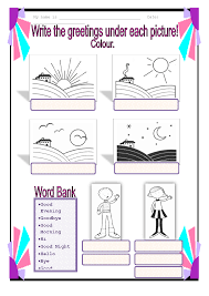 Good Morning Good Afternoon Good Evening And Good Night Images Good Morning Good Afternoon Good Evening Good Night Apprendre L Anglais Apprendre Le Francais Feuilles D Exercices