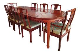 Vintage Chinese Rosewood Hand Carved Imperial Dragon Dining Table Chairs Set Of 9 On Chairish Com Dining Table Dining Table Chairs Table And Chairs