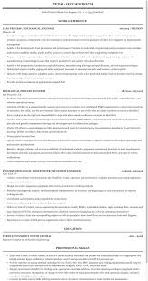 Here is a sample resume of a mechanical engineer. Mechanical Process Engineer Resume Sample Mintresume
