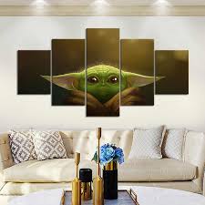 If you have more than one child, upgrade your kids' bedrooms while making changes in the nursery. Baby Yoda Canvas Prints Picture Modular Paintings For Living Room Hottest Movie Posters On The Wall Home Decor Aliexpress