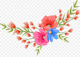 Flowers Clipart Background Summer cute girly stickers, modern flowers clip art icon set.