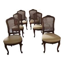 Image Of Henredon French Provincial Cane Back Dining Chairs 6 Dining Chairs Chair Rustic Dining Chairs