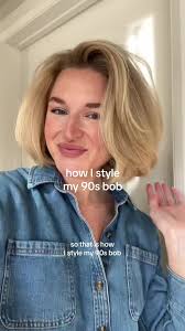 How I style my 90s bob, all products are linked in bio! #bobhaircut  #bobhairstyle #90sbob #90shairstyle #howtostyleshorthair