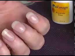 Acrylic Powder Dip Using Glue For Adding Strength To Nails Nail Tutorial Acrylic Nail Powder Acrylic Nail Shapes Acrylic Nail Liquid