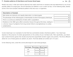 Solved Chapter 11 Section 7 Complex Patterns Of Inherita