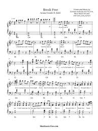 Sheet music can be used for playing an instrument, of course, but it can also be recycled. Break Free Sheet Music Ariana Grande Sheetmusic Free Com