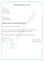 View a sample letter that you can customize. Application For Bonafide Certificate Application Process Format Use Of Bonafide Certificate A Plus Topper