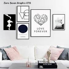Us 2 7 50 Off Black And White Abstract Kiss Love Star Charts Canvas Painting Posters And Prints Wall Art Pictures Living Room Home Decoration In
