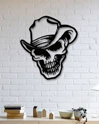 Kuru Kafa Metal Tablo Skull Tablolar Sanat Cizimler