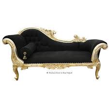 Black And Gold Couch Set Queen Anne S Revenge Chaise Black Gold Rococo Furniture Baroque Furniture Baroque Decor