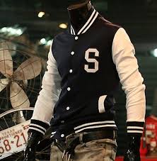 Black And White Varsity Jacket Mens Mens Letter S Letterman Jackets Dark Blue And White Cheap Mens Letter S Letterman Jackets Dark Blue 56 70 Letterman Jacke Varsity Jacket Fashion Jackets