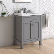 They come in different colours and materials to match your style. 600mm Freestanding Grey Vanity Unit With Basin Avebury Better Bathrooms