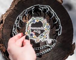 Floral Prong Collar Sticker Prong Collar Balanced Training Dog Training