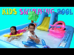 Surprise Kolam Renang Perosotan Balon Karakter Ikan Kids Playing Swimming Pool Youtube