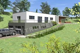Plan De Maison Contemporaine Terrain Pente Caravelle Vue Garage Plan Maison Contemporaine Plan Maison Moderne Plan Maison