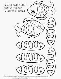 Image Result For Jesus Feeds Multitude With Loaves And Fishes Coloring Page Toddler Sunday School Bible Crafts For Kids Bible School Crafts