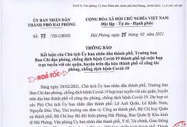 Công văn về việc đôn đốc rà soát, đề xuất kiện toàn ban chỉ đạo phòng, chống aids và phòng, chống. Háº£i Phong Tiáº¿p Tá»¥c Thá»±c Hiá»‡n Má»™t Sá»' Biá»‡n Phap Phong Chá»'ng Dá»‹ch Covid 19 Tá»« 01 03 2021