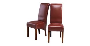 cuba bonded leather dining chairs red