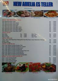 Menu nasi goreng, bakso dan mie. Selalu Diperbarui Menu Es Teler Amelia Bogor Tengah Bogor