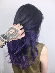 Midnight Purple Balayage Ombre By Roy Ren Yelp Black Hair With Highlights Hair Inspiration Color Dye My Hair