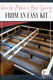 Box springs help evenly distribute pressure on the mattress not just while laying but also when you're getting on/off the bed resulting in concentrated pressure points. Diy Box Spring Diy Danielle