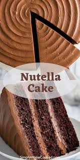 Nutella Cake Nutella Recipes Cake Nutella Cake Sweet Recipes Desserts