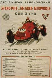 F1 Gp 10 Belgian Gp 1951 Poster Grand Prix Grand Prix De Belgique Belgique