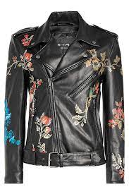 Bfcm Cybermonday Stylebop Com De Etro Etro Bestickte Bikerjacke Aus Lammleder Ad Leather Jackets Women Real Leather Jacket Embroidered Leather Jacket