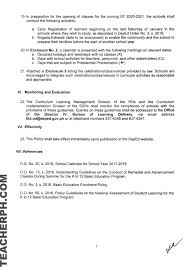 Deped School Calendar For School Year 2019 2020 Teacherph