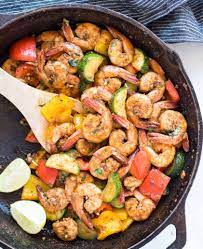 Easy Garlic Butter Shrimp And Vegetable Skillet Shrimp And Vegetables Easy Vegetable Recipes Shrimp Recipes Healthy